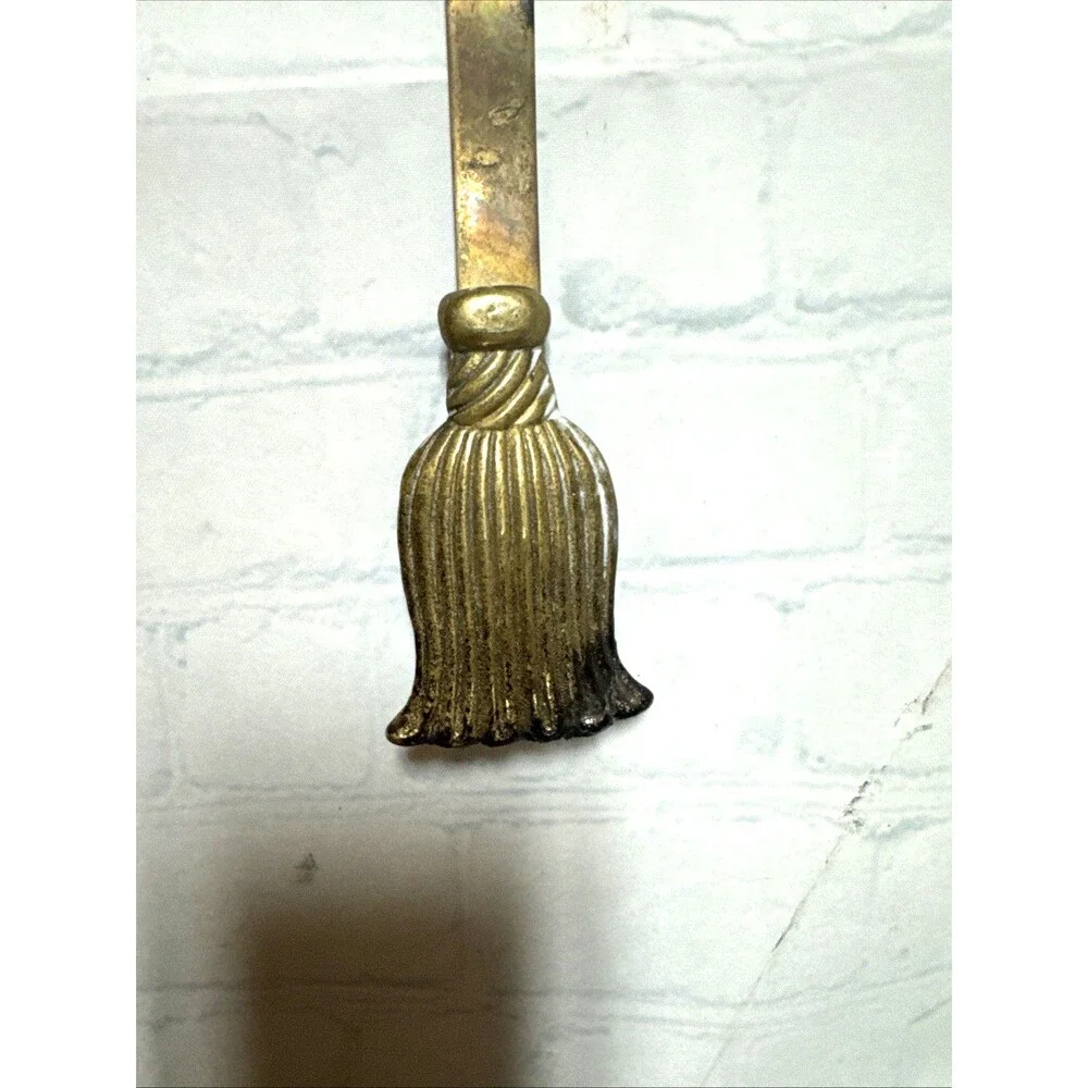 Vintage Brass Bow Triple Plate Holder Wall Mount Tassel Hollywood Regency Gold